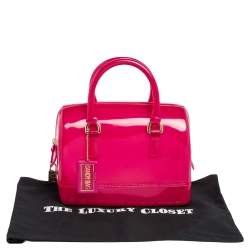 مملوكة مسبقًا حقيبة ساتشل فورلا كاندي مطاط وردي داكن صغيرة