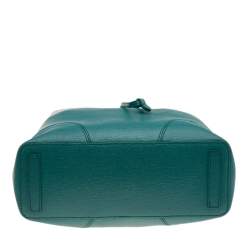Pre Owned Furla Teal Green Saffiano Leather Stacy Bucket Bag