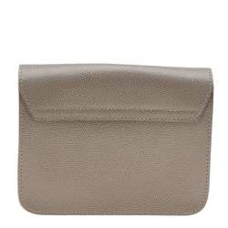 Pre Owned Furla Grey Leather Mini Metropolis Chain Shoulder Bag