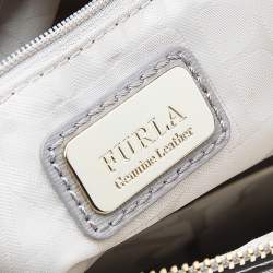 Furla Grey Leather Tessa Satchel