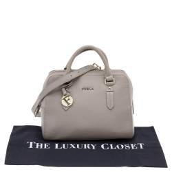 Furla Grey Leather Tessa Satchel