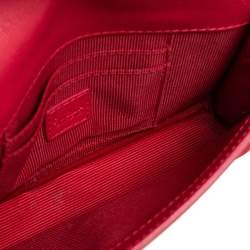 Pre Owned Furla Red Leather Metropolis Chain Shoulder Bag