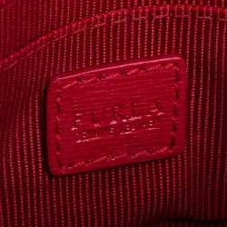 Pre Owned Furla Red Leather Metropolis Chain Shoulder Bag