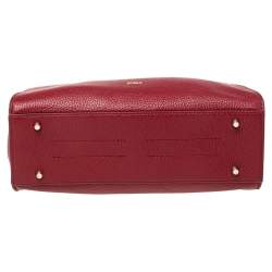 Pre Owned Furla Red Leather Adele Top Handle Bag