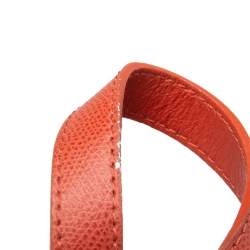 Pre Owned Furla Orange Leather Piper Dome Satchel