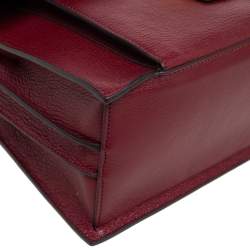 Pre Owned Furla Maroon Leather Medium Diva Top Handle Bag