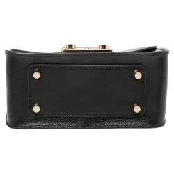 Pre Owned حقيبة كتف فورلا ميني متروبوليس جلد أسود بسلسلة