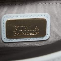 Pre Owned Furla Sky Blue Leather Bella Top Handle Bag