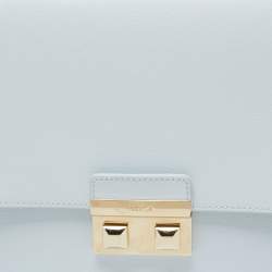Pre Owned Furla Sky Blue Leather Bella Top Handle Bag