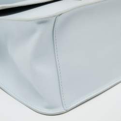 Pre Owned Furla Sky Blue Leather Bella Top Handle Bag