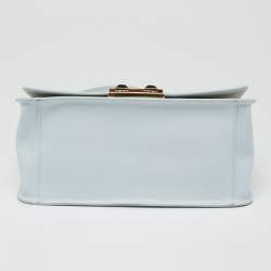 Pre Owned Furla Sky Blue Leather Bella Top Handle Bag