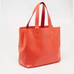 Pre Owned حقيبة يد توتس فورلا جلد برتقالي