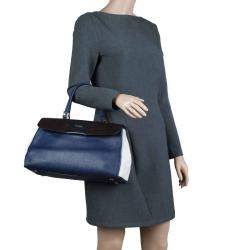 Pre Owned Furla Tri Color Leather Patty Tote