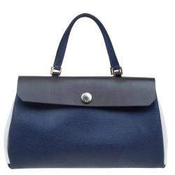 Pre Owned Furla Tri Color Leather Patty Tote