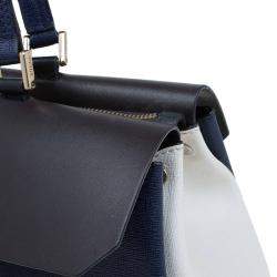 Pre Owned Furla Tri Color Leather Patty Tote