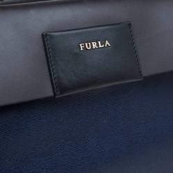 Pre Owned Furla Tri Color Leather Patty Tote