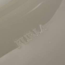 Pre Owned Furla Grey/Silver Rubber And Aluminum Medium Candy Satchel