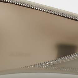 Pre Owned Furla Grey/Silver Rubber And Aluminum Medium Candy Satchel