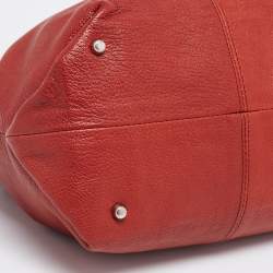 Pre Owned Furla Rust Orange Leather Carmen Satchel