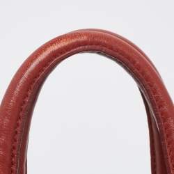 Pre Owned Furla Rust Orange Leather Carmen Satchel