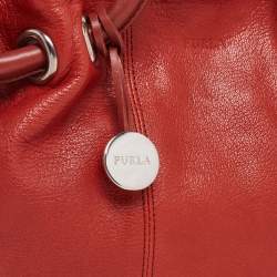 Pre Owned Furla Rust Orange Leather Carmen Satchel