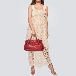 Pre Owned Furla Rust Orange Leather Carmen Satchel