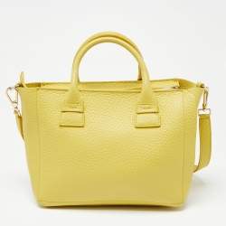 Pre Owned حقيبة يد توتس فورلا كابريسيو جلد أصفر صغيرة