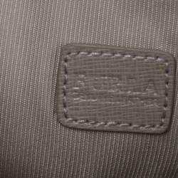 Pre Owned Furla Grey Leather Zip Slim Wristlet Pouch 