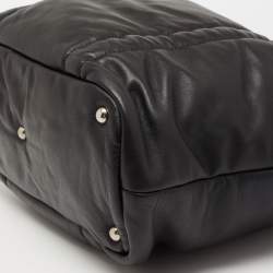 Pre Owned Furla Black Leather Tote