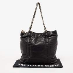 Pre Owned Furla Black Leather Tote