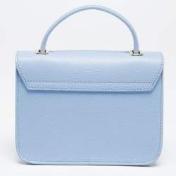 Pre Owned Furla Blue Leather Metropolis Top Handle Bag