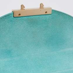 Pre Owned حقيبة كروس فورلا ميتروبوليس جلد فيروزي بسلسلة صغيرة