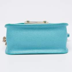 Pre Owned حقيبة كروس فورلا ميتروبوليس جلد فيروزي بسلسلة صغيرة