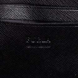 Pre Owned Furla Black Leather Wallet On Chain