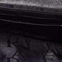Pre Owned Furla Black Leather Wallet On Chain