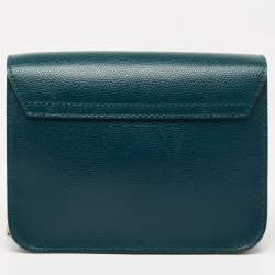 Pre Owned حقيبة كتف فورلا ميتروبوليس جلد أزرق مخضر بسلسلة صغيرة