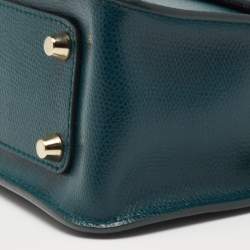 Pre Owned حقيبة كتف فورلا ميتروبوليس جلد أزرق مخضر بسلسلة صغيرة