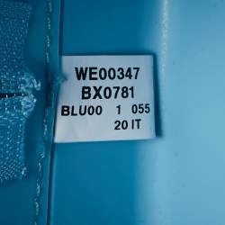 Pre Owned Furla Light Blue Rubber Mini M Candy Boston Bag