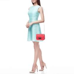 Pre Owned حقيبة كروس فورلا ميتروبولس جلد حمراء بسلسلة صغيرة