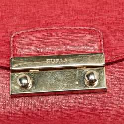 Pre Owned حقيبة كروس فورلا ميتروبولس جلد حمراء بسلسلة صغيرة