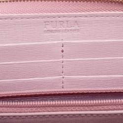 Furla Lilac Leather Zip Around Wallet