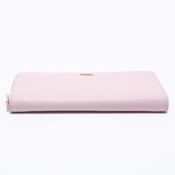 Furla Lilac Leather Zip Around Wallet