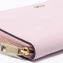 Furla Lilac Leather Zip Around Wallet
