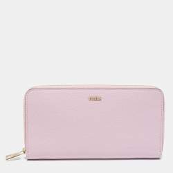Furla Lilac Leather Zip Around Wallet