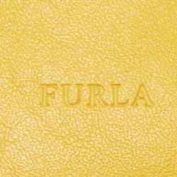 Pre Owned Furla Mustard Leather Drawstring Tote