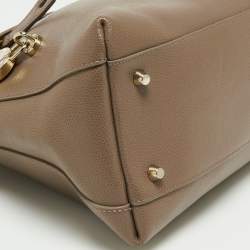 Pre Owned حقيبة ساتشل فورلا بيبر دوم جلد بيج داكن