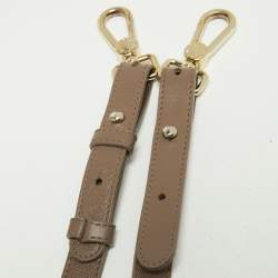 Pre Owned حقيبة ساتشل فورلا بيبر دوم جلد بيج داكن