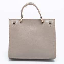Pre Owned Furla Grey Leather Julia Top Handle Bag