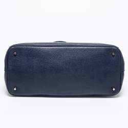 Pre Owned Furla Blue Leather Linda Tote