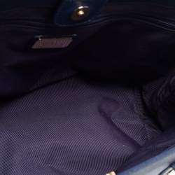 Pre Owned Furla Blue Leather Linda Tote